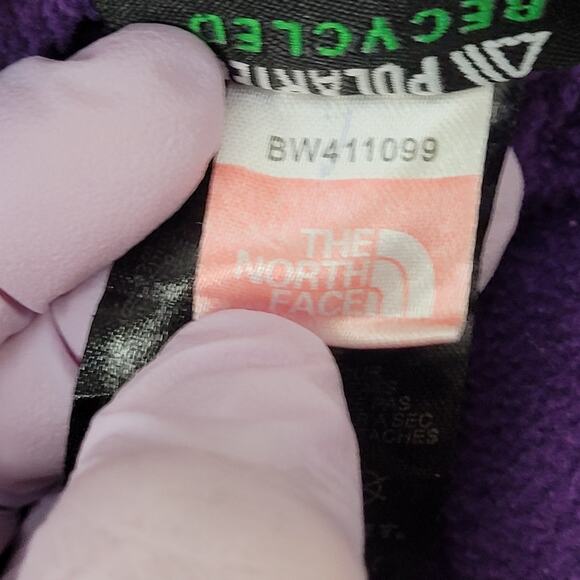Vintage Y2K North-Face Fleece Jacket Womens S/M 18x25 Purple TNF - Picture 8 of 16